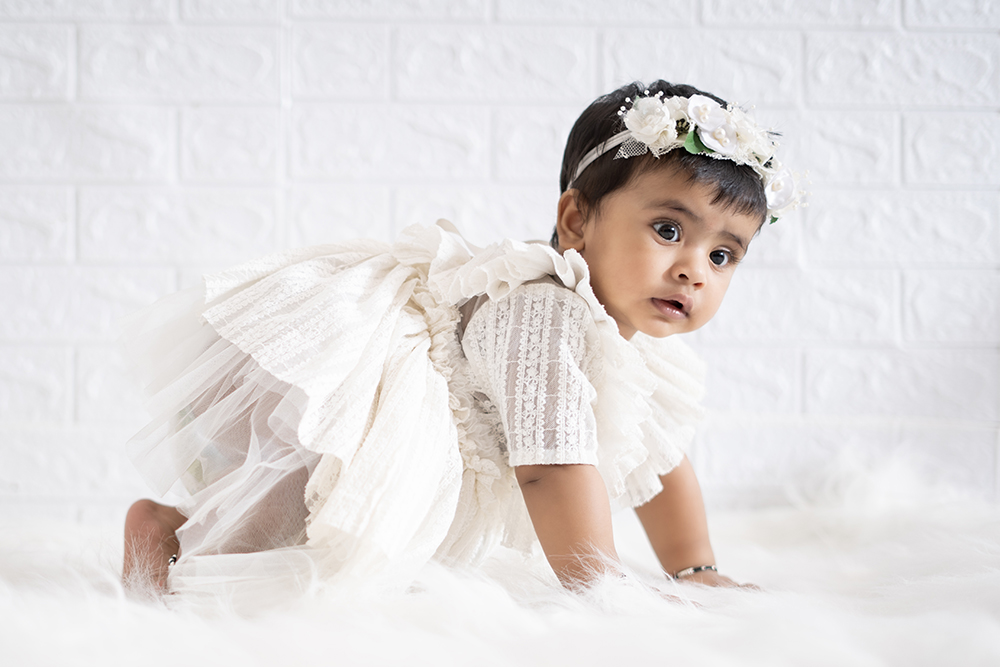 Baby shoot portrait with playful styling